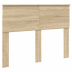 vidaXL Bettrahmen mit Regal Sonoma-Eiche 135 x 190 cm Holzwerkstoff