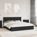 vidaXL Aufbewahrungsbett Schwarz 200 x 200 cm Holzwerkstoff