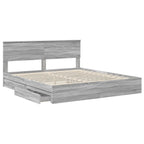 vidaXL Aufbewahrungsbett Graues Sonoma 200 x 200 cm Holzwerkstoff