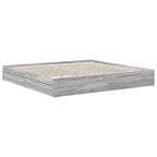 vidaXL Aufbewahrungsbett Graues Sonoma 200 x 200 cm Holzwerkstoff