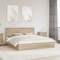 vidaXL Aufbewahrungsbett Sonoma-Eiche 180 x 200 cm Holzwerkstoff