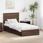 vidaXL Aufbewahrungsbett Braun Eichen-Optik 100 x 200 cm Holzwerkstoff