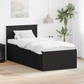 vidaXL Tagesbett mit Schubladen Schwarz 100 x 200 cm Holzwerkstoff