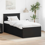 vidaXL Tagesbett mit Schubladen Schwarz 100 x 200 cm Holzwerkstoff