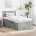 vidaXL Tagesbett Beton Grau und Schwarz 100 x 200 cm Holzwerkstoff