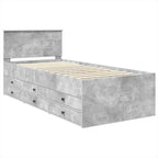 vidaXL Tagesbett Beton Grau und Schwarz 100 x 200 cm Holzwerkstoff