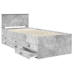 vidaXL Tagesbett Beton Grau und Schwarz 100 x 200 cm Holzwerkstoff