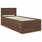 vidaXL Tagesbett Braun Eiche und Schwarz 100 x 200 cm Holzwerkstoff