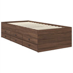 vidaXL Tagesbett Braun Eiche und Schwarz 100 x 200 cm Holzwerkstoff