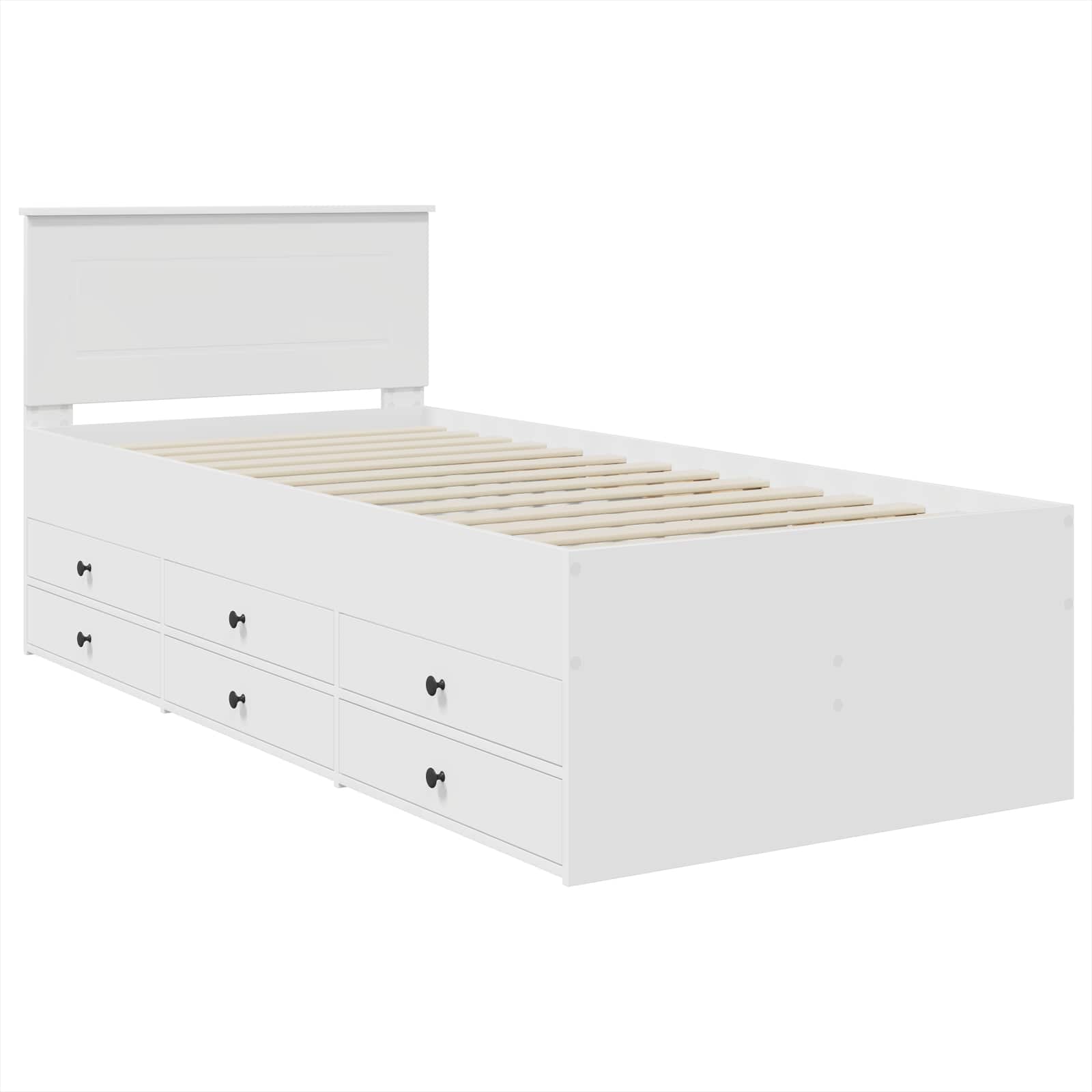 vidaXL Tagesbett Weiß und Schwarz 90 x 200 cm Holzwerkstoff