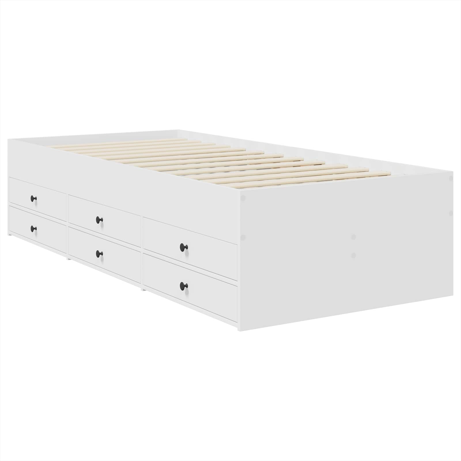 vidaXL Tagesbett Weiß und Schwarz 90 x 200 cm Holzwerkstoff