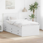 vidaXL Tagesbett Weiß und Schwarz 90 x 200 cm Holzwerkstoff