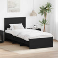 vidaXL Bettrahmen Schwarz 120 x 123 cm Holzwerkstoff