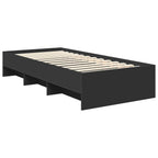 vidaXL Bettrahmen Schwarz 120 x 123 cm Holzwerkstoff