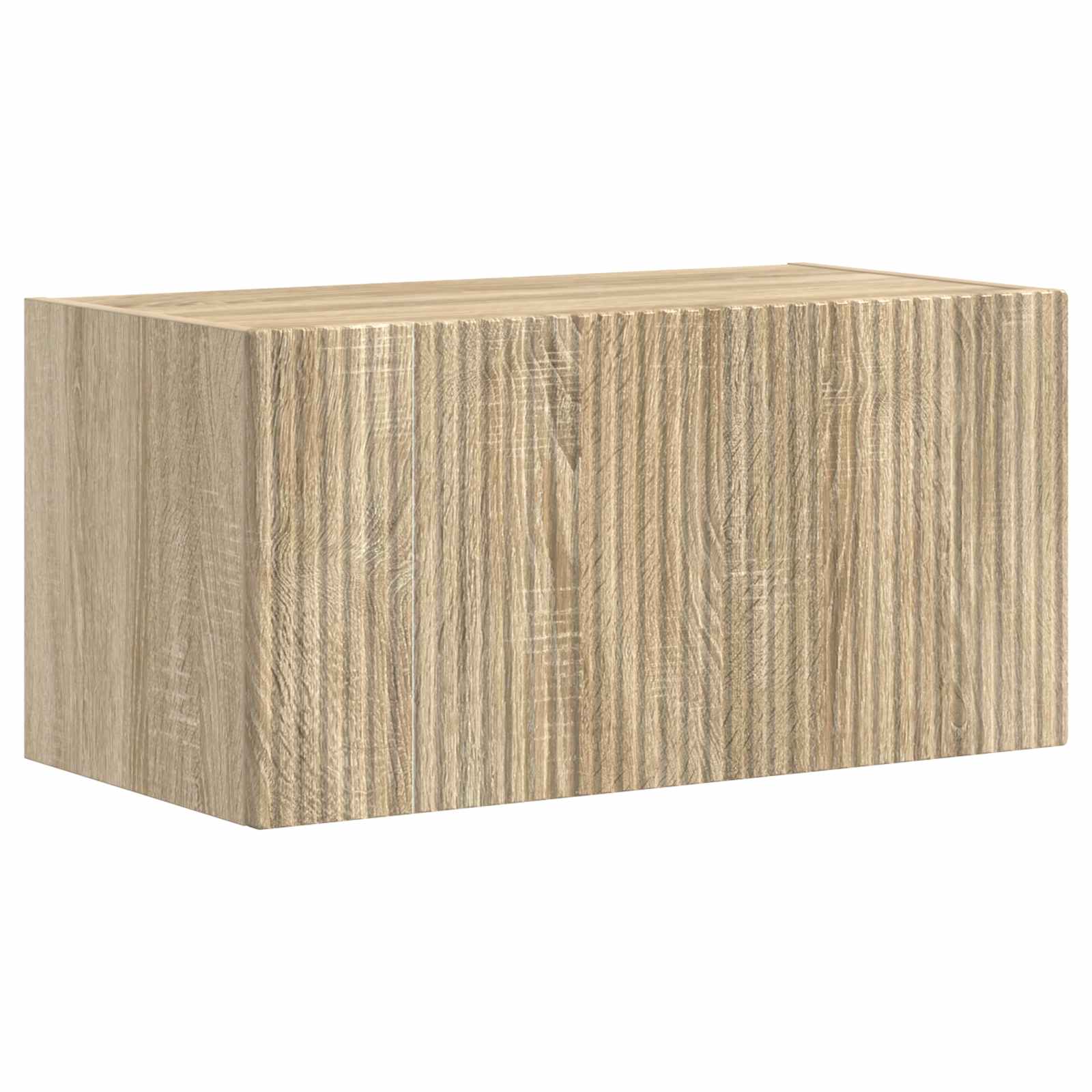 vidaXL TV-Wandregal-Set Wandmontiert 4 pcs Sonoma-Eiche Holzwerkstoff