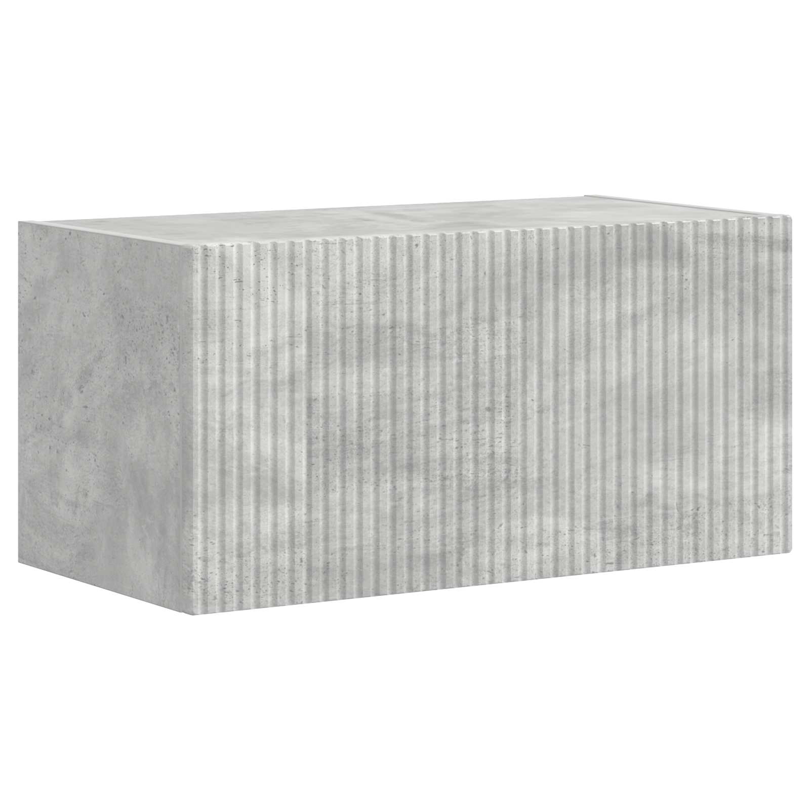 vidaXL TV-Wandregal-Set Wandmontiert 4 pcs Beton Grau Holzwerkstoff