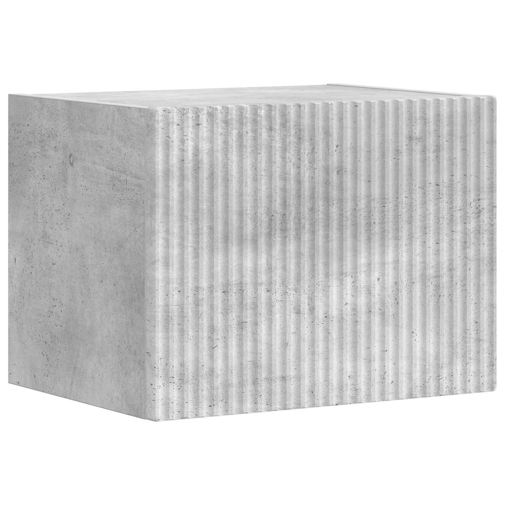 vidaXL TV-Wandregal-Set Wandmontiert 4 pcs Beton Grau Holzwerkstoff