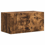 vidaXL TV-Wandregal-Set 4 pcs Geräucherte Eiche Holzwerkstoff