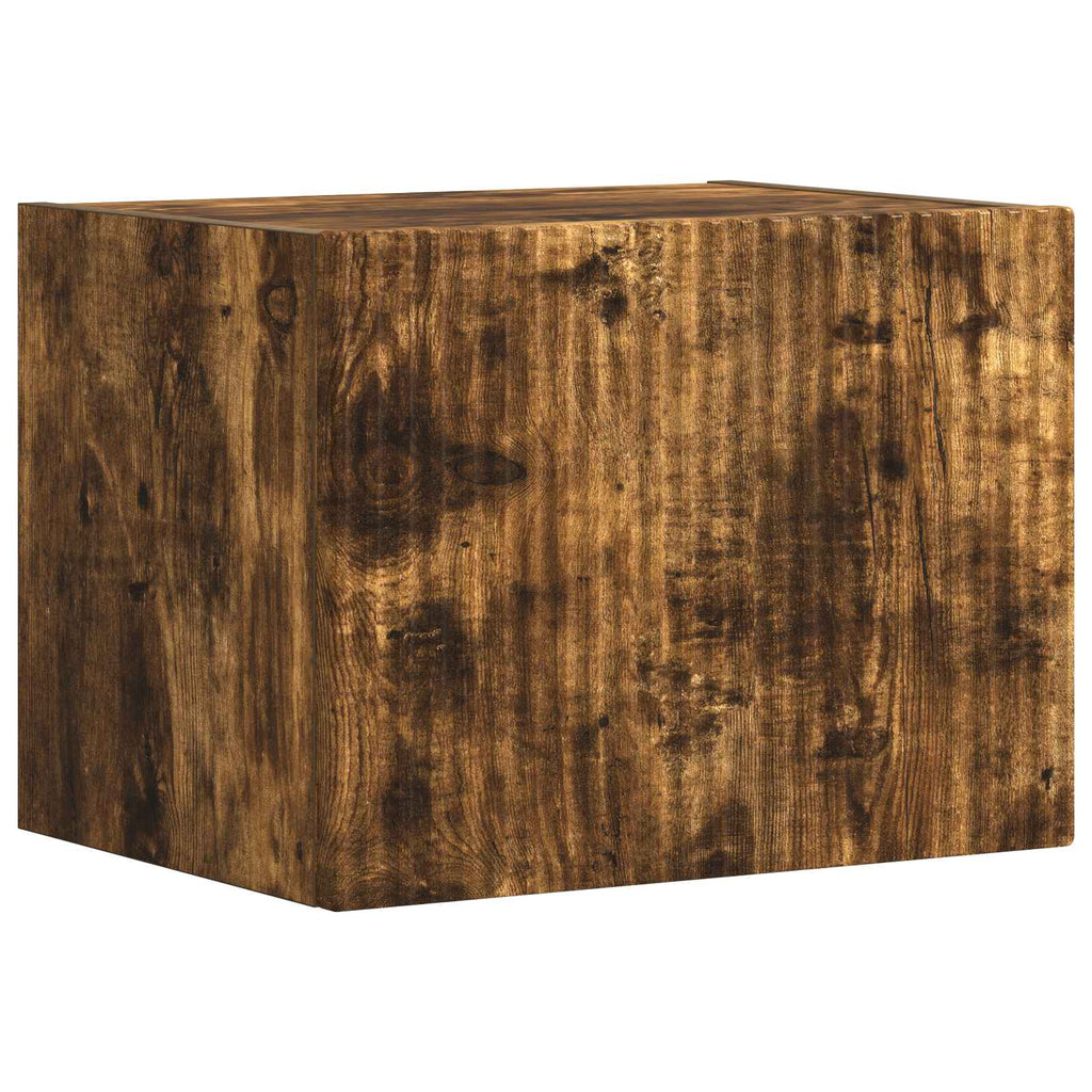 vidaXL TV-Wandregal-Set 4 pcs Geräucherte Eiche Holzwerkstoff