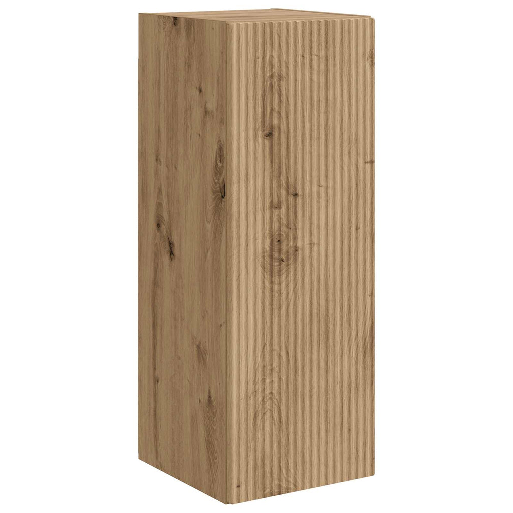 vidaXL TV-Wandregal-Set Wandmontiert 4 pcs Artisan-Eiche Holzwerkstoff