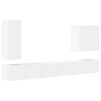 vidaXL TV-Wandregal-Set Wandmontiert 6 pcs Weiß