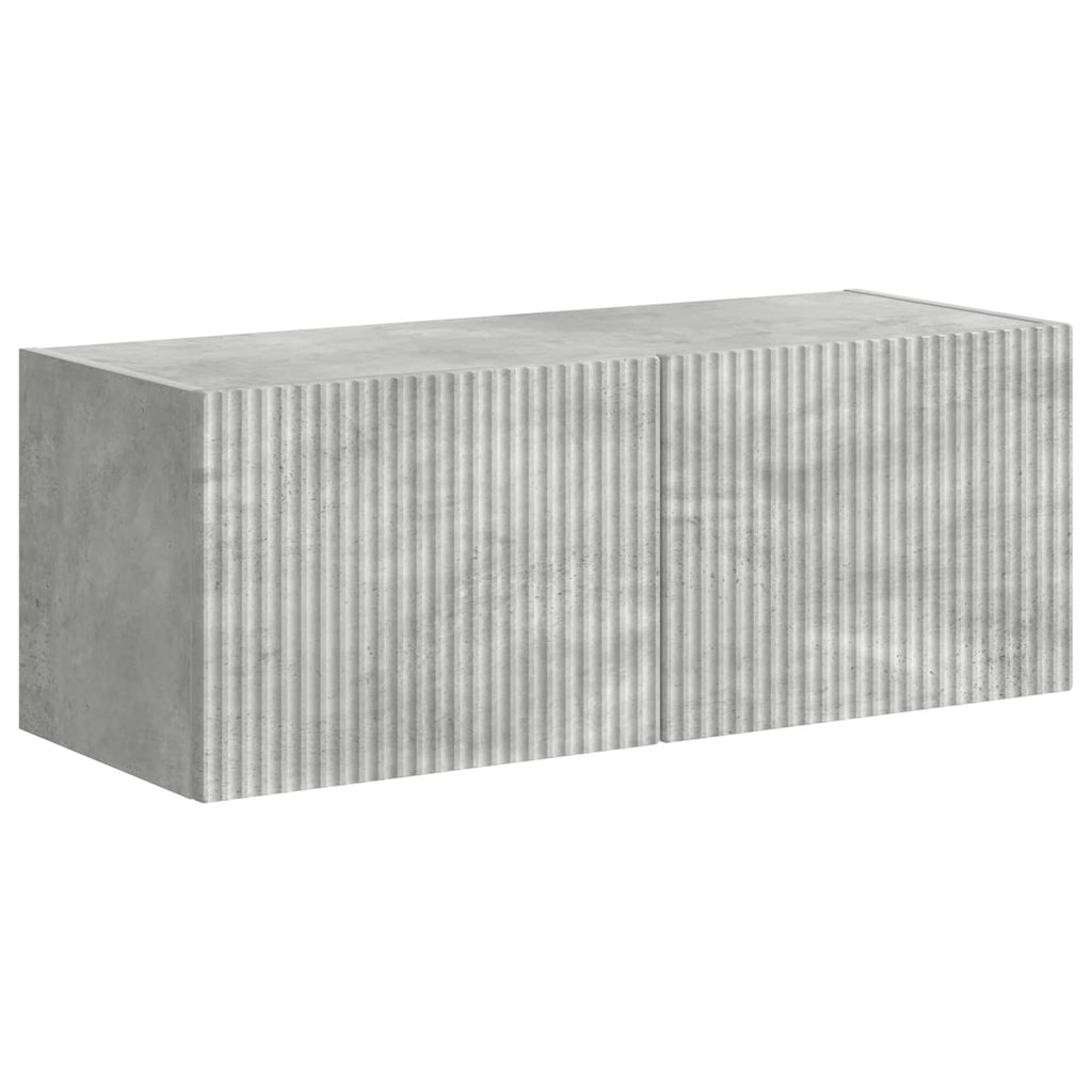 vidaXL TV-Wandregal-Set Wandmontiert 6 pcs Beton Grau