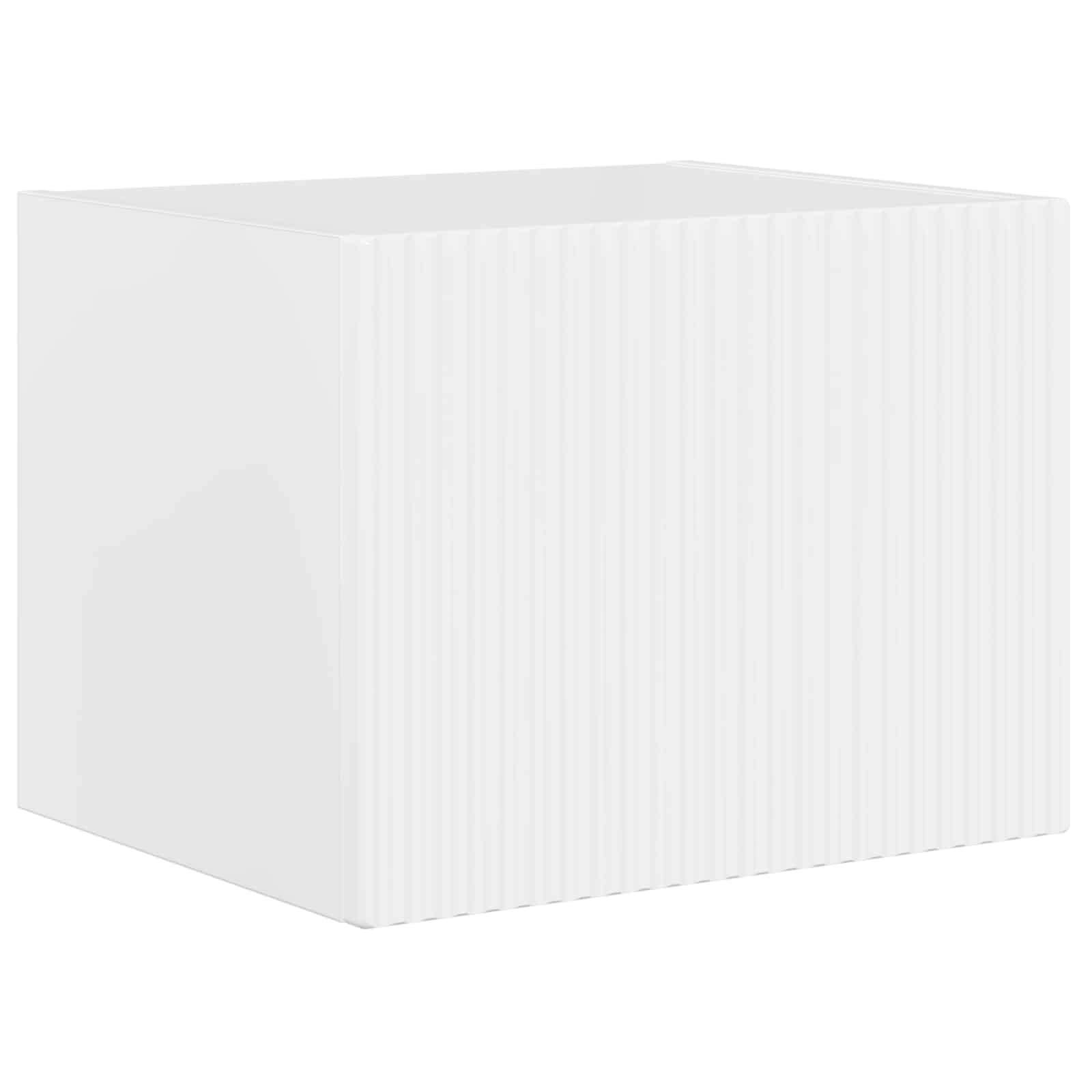 vidaXL TV-Wandregal-Set Wandmontiert 6 pcs Hochglanz Weiß