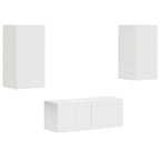vidaXL TV-Schrankset Wandmontiert 2 pcs Weiß Holzwerkstoff