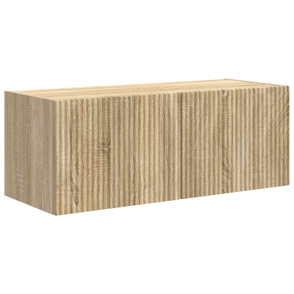 vidaXL TV-Schrankset Wandmontiert 2 pcs Sonoma-Eiche Holzwerkstoff