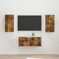vidaXL TV-Schrankset 2 pcs Geräucherte Eiche Holzwerkstoff