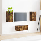 vidaXL TV-Schrankset 2 pcs Geräucherte Eiche Holzwerkstoff