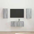 vidaXL TV-Schrankset Wandmontiert 2 pcs Graues Sonoma Holzwerkstoff