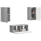 vidaXL TV-Schrankset Wandmontiert 2 pcs Graues Sonoma Holzwerkstoff