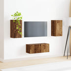 vidaXL TV-Schrankset Wandmontiert 2 pcs Altholz Holzwerkstoff