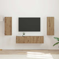 vidaXL TV-Schrankset Wandmontiert 2 pcs Artisan-Eiche Holzwerkstoff