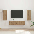 vidaXL TV-Schrankset Wandmontiert 2 pcs Artisan-Eiche Holzwerkstoff