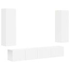 vidaXL TV-Schrankset Wandmontiert 3 pcs Weiß Holzwerkstoff