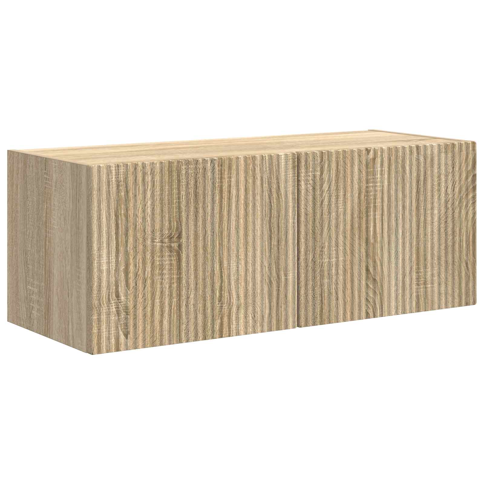 vidaXL TV-Schrankset Wandmontiert 3 pcs Sonoma-Eiche Holzwerkstoff