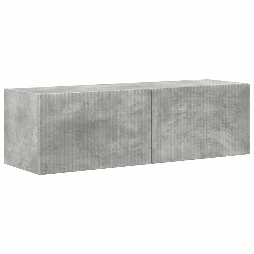 vidaXL TV-Schrankset Wandmontiert 3 pcs Beton Grau Holzwerkstoff