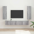 vidaXL TV-Schrankset Wandmontiert 3 pcs Graues Sonoma Holzwerkstoff