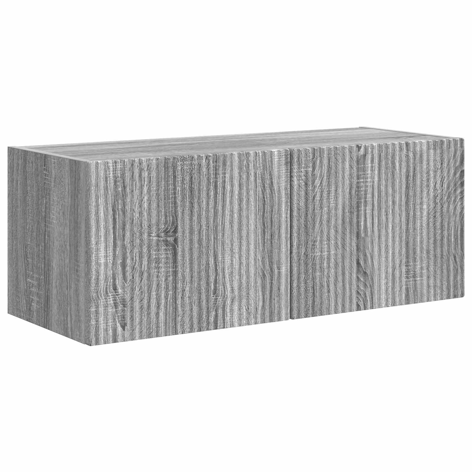vidaXL TV-Schrankset Wandmontiert 3 pcs Graues Sonoma Holzwerkstoff
