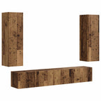 vidaXL TV-Schrankset Wandmontiert 3 pcs Altholz Holzwerkstoff