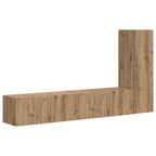 vidaXL TV-Schrankset Wandmontiert 3 pcs Artisan-Eiche Holzwerkstoff