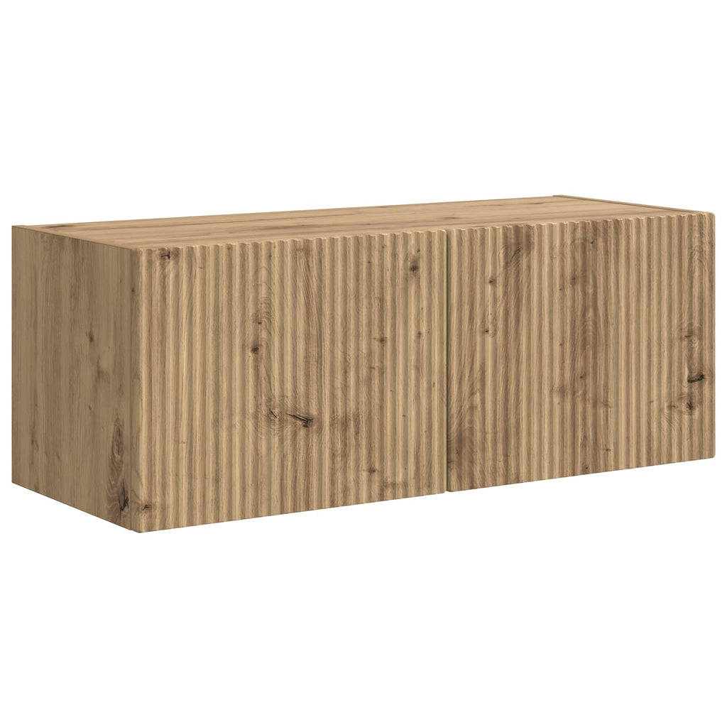 vidaXL TV-Schrankset Wandmontiert 3 pcs Artisan-Eiche Holzwerkstoff