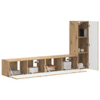 vidaXL TV-Schrankset Wandmontiert 3 pcs Artisan-Eiche Holzwerkstoff