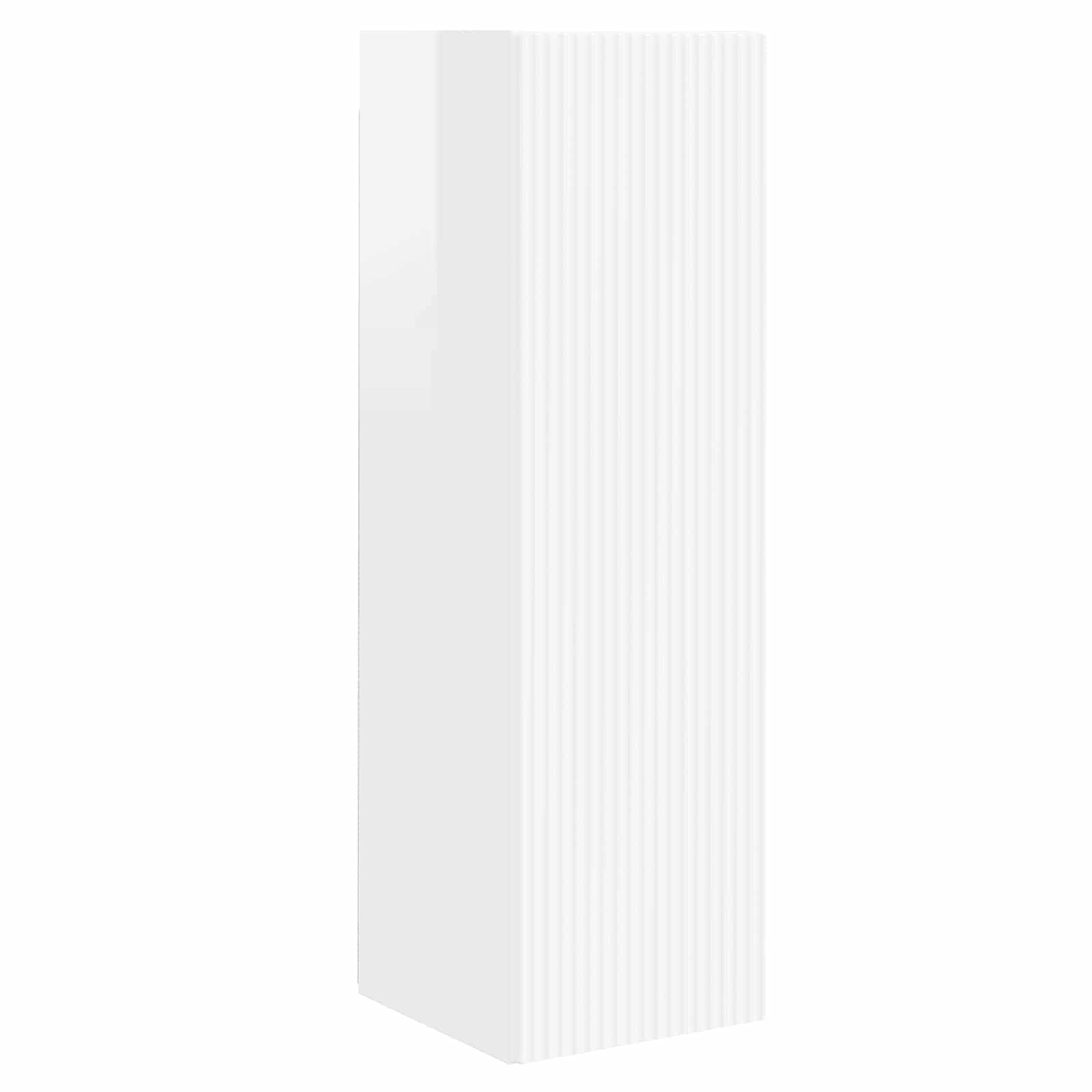 vidaXL TV-Schrankset Wandmontiert 4 pcs Hochglanz Weiß Holzwerkstoff