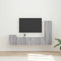 vidaXL TV-Schrankset Wandmontiert 4 pcs Graues Sonoma Holzwerkstoff