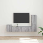 vidaXL TV-Schrankset Wandmontiert 4 pcs Graues Sonoma Holzwerkstoff