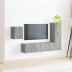 vidaXL TV-Schrankset Wandmontiert 4 pcs Graues Sonoma Holzwerkstoff