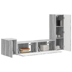 vidaXL TV-Schrankset Wandmontiert 4 pcs Graues Sonoma Holzwerkstoff